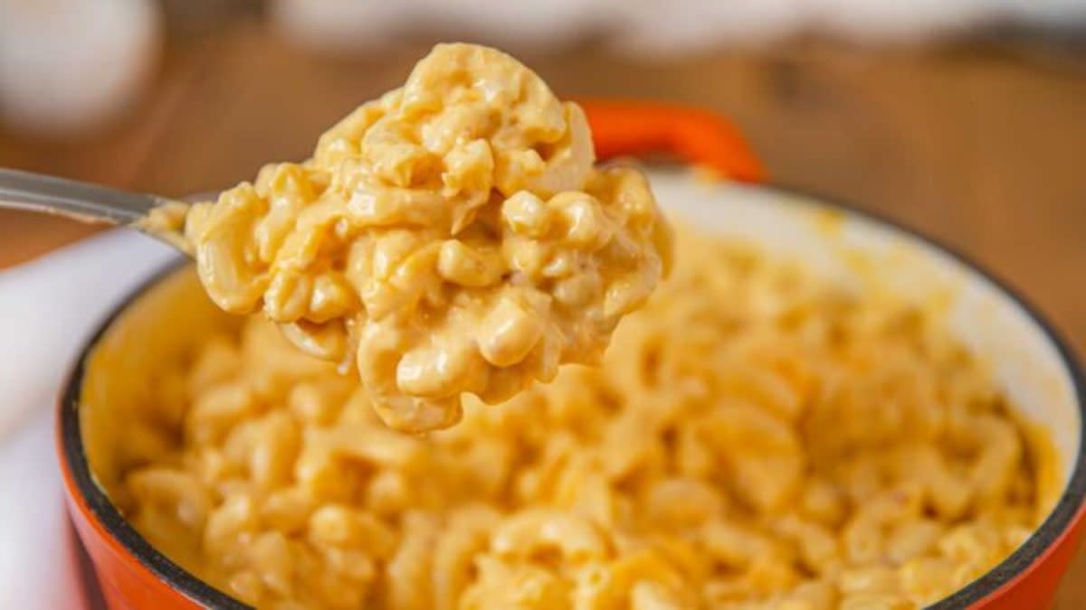 <p>Dinner Then Dessert</p><p>KFC Mac and Cheese is an indulgent creamy cheddar side that pairs perfectly with crispy chicken. </p><p><strong>Get the recipe: <a href="https://dinnerthendessert.com/kfc-mac-and-cheese-copycat/" rel="nofollow noopener" target="_blank" data-ylk="slk:KFC Mac and Cheese;elm:context_link;itc:0;sec:content-canvas" class="link rapid-noclick-resp">KFC Mac and Cheese</a></strong></p><p><strong>Related: <a href="https://parade.com/recipes/sheet-pan-macaroni-and-cheese" rel="nofollow noopener" target="_blank" data-ylk="slk:Best Sheet-Pan Macaroni and Cheese Recipe;elm:context_link;itc:0;sec:content-canvas" class="link rapid-noclick-resp">Best Sheet-Pan Macaroni and Cheese Recipe</a></strong></p>