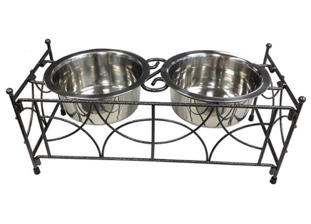 Top Paw Elevated Stands  Black Elevated Ceramic Bowls With