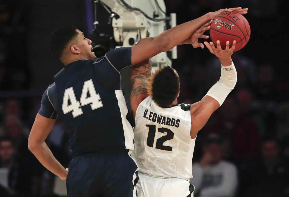 Penn State will have a long eight-day wait until Selection Sunday after falling to Purdue in the Big Ten semifinals. (AP)