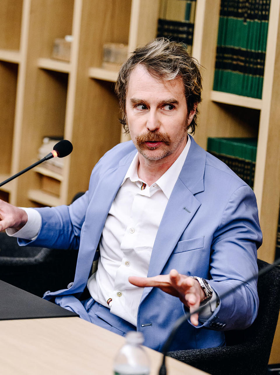 Sam Rockwell at the THR Tony Nominees Roundtable. - Credit: Photographed by Nina Westervelt