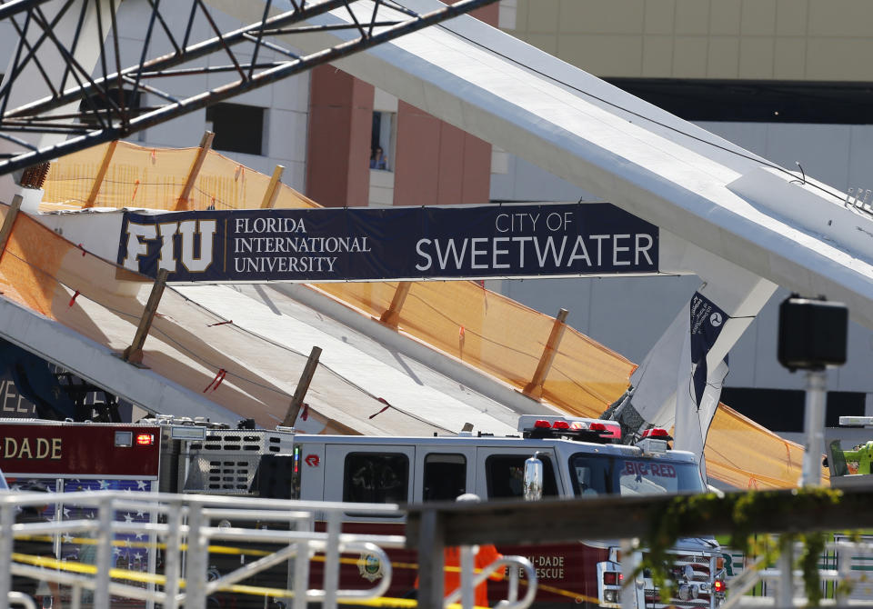 Bridge collapses at Florida International University in Miami