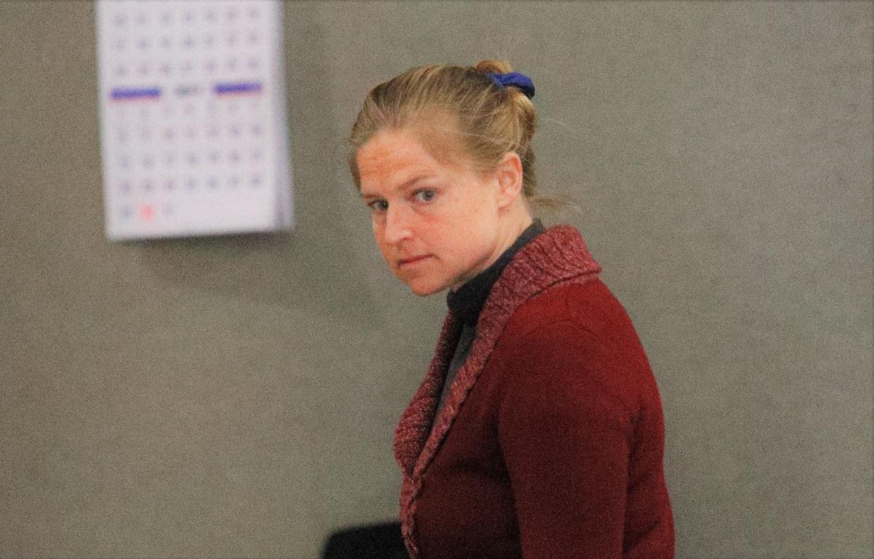 Fawn Fire suspect Alexandra Souverneva appears in Shasta County Superior Court on Thursday, March 10, 2022.