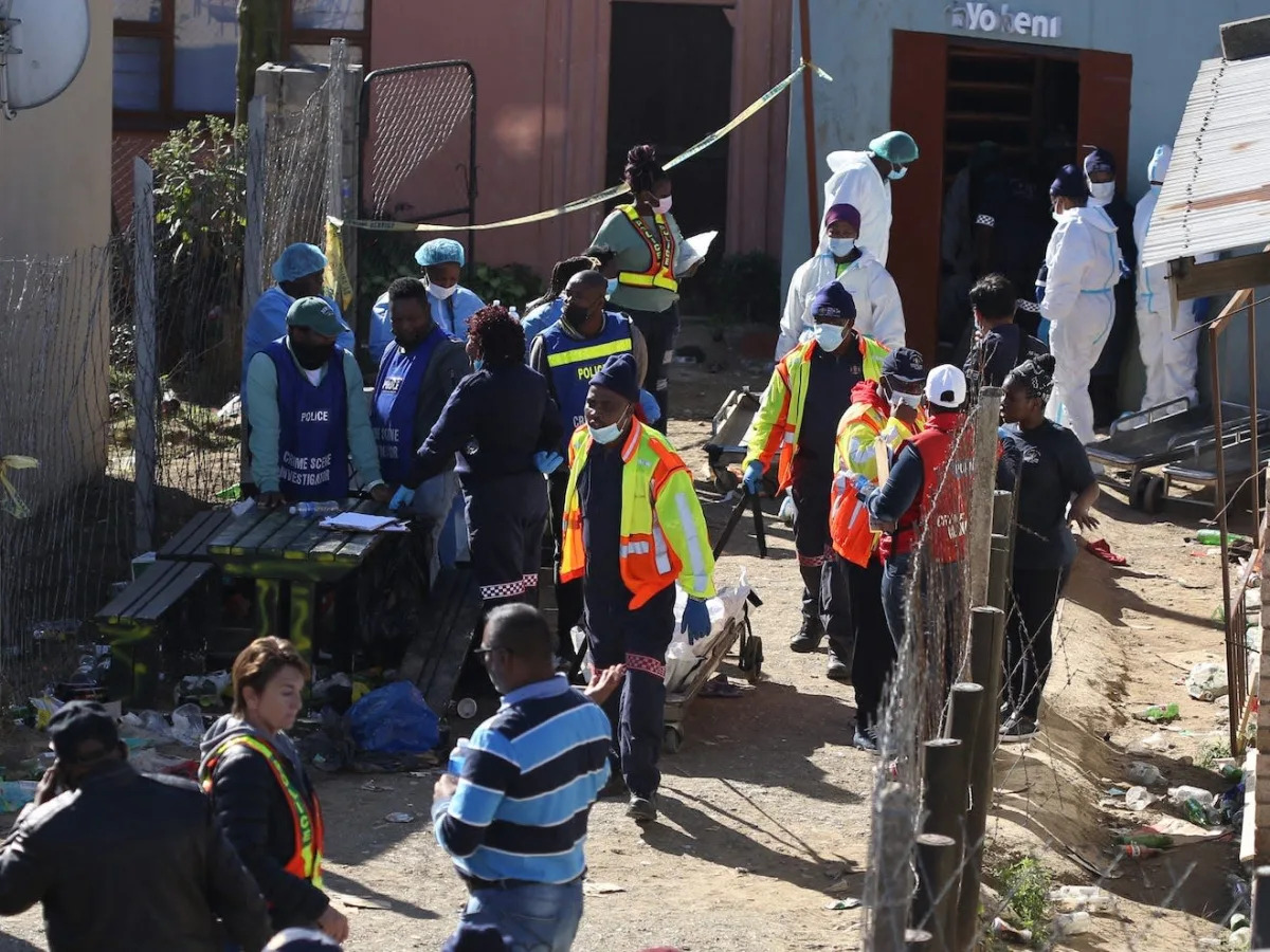 Survivors at South Africa bar where 21 people died say they were choking on a my..