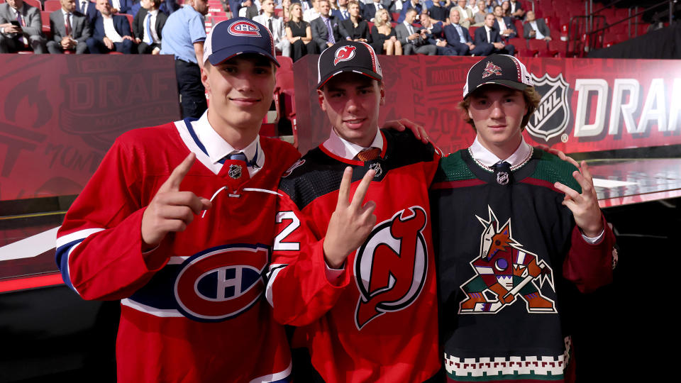 The first three picks of the NHL draft brought plenty of surprises. (Photo by Dave Sandford/NHLI via Getty Images)