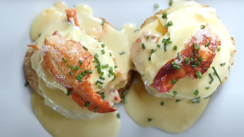 lobster eggs Benedict