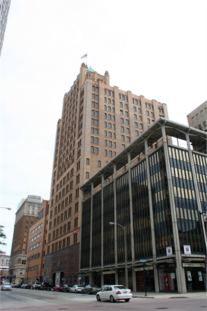 AT&T Inc. downtown offices (center) were sold in 2021 to a New York firm that redevelops buildings.