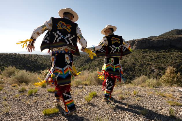 Stevens (left) and Snyder say just attending an event as visibly Indigenous is enough to spark interest and conversations about their identity.