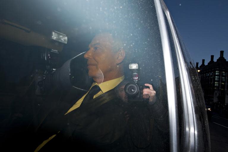 British former prime minister Tony Blair leaves Portcullis House in London, on January 13, 2015