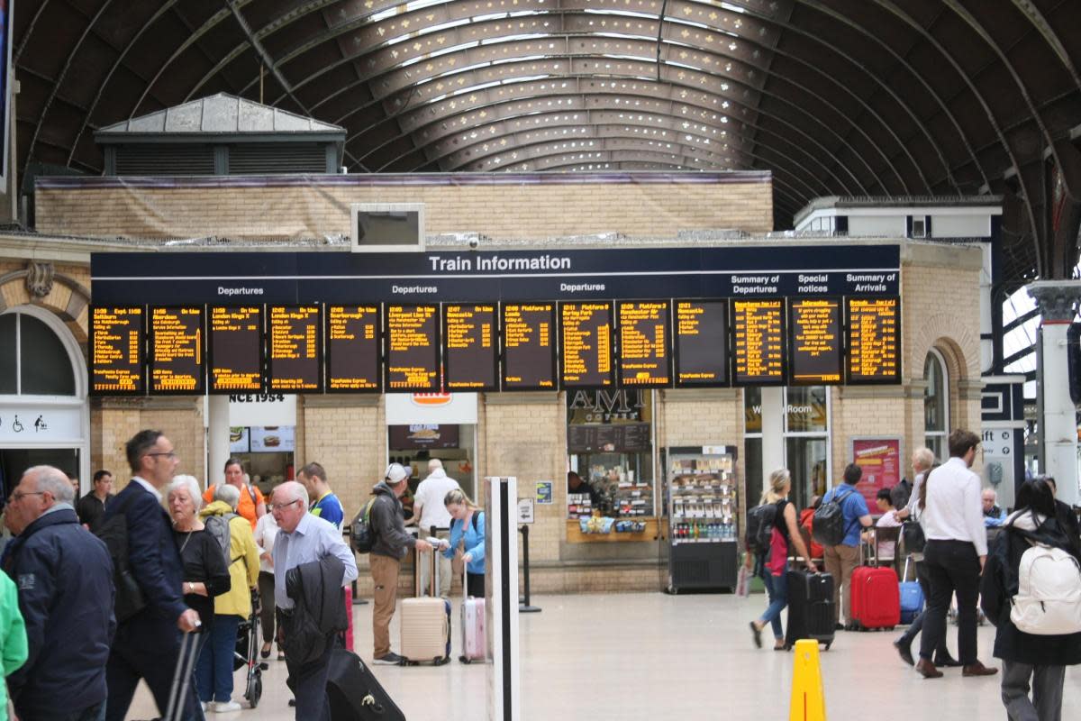 York railway station as passengers face disruption this week during strikes called by Aslef <i>(Image: Dylan Connell)</i>