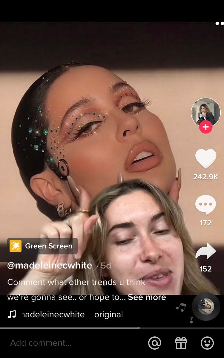 A screenshot from Maddi White's TikTok.