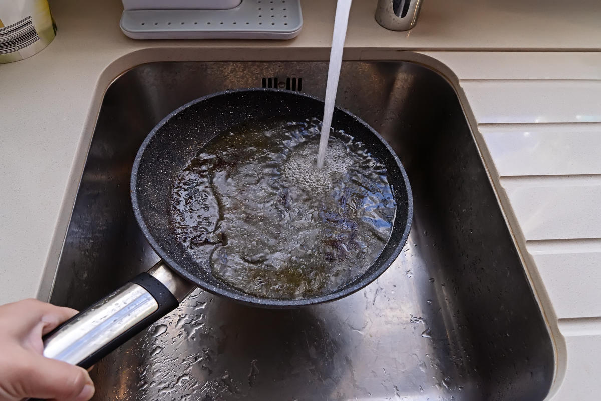 The Safest, Quickest Way to Get Hot Grease Out of a Pan