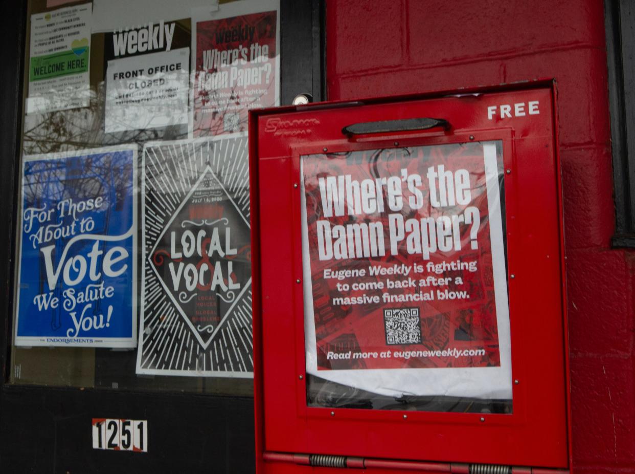 The Eugene Weekly prepares to put out its first print newspaper in six weeks following alleged embezzlement.