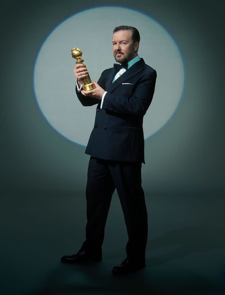 Ricky Gervais | Todd Antony/NBC/NBCU Photo Bank via Getty