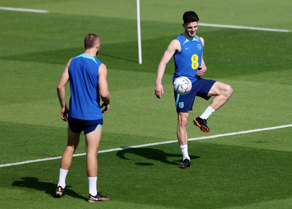 Declan Rice and Eric Dier (REUTERS)