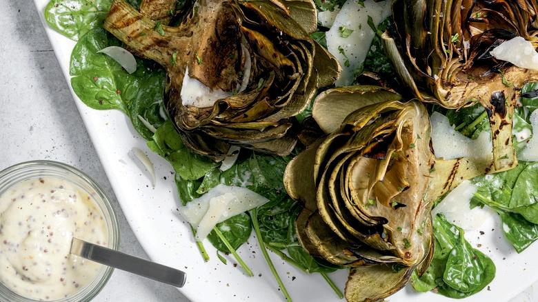 Roasted artichokes 