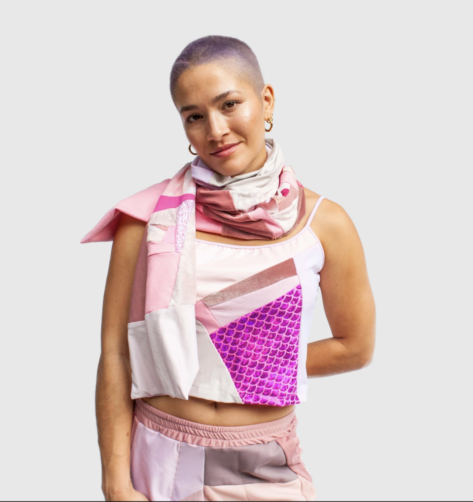 8) Pink 'All-Over Reroll' Scarf