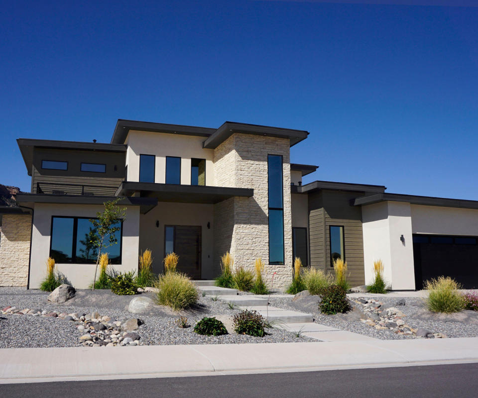 xeriscaped front yard