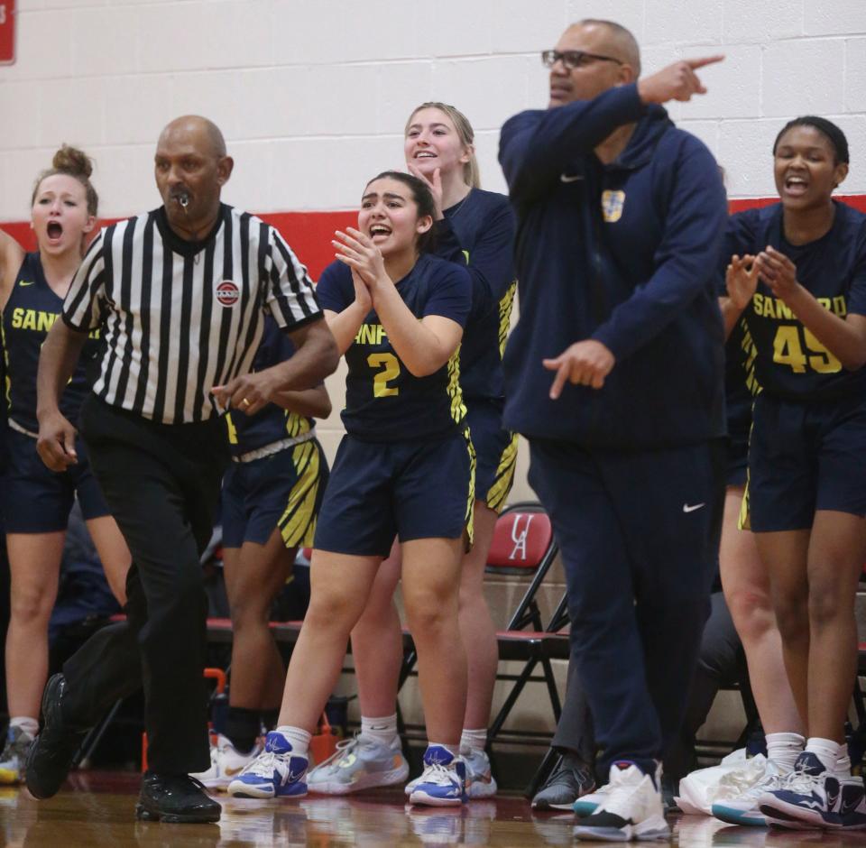 Sanford girls coach Marcus Thompson said he notices the difference when his Warriors travel to play in states where shot clocks are used.