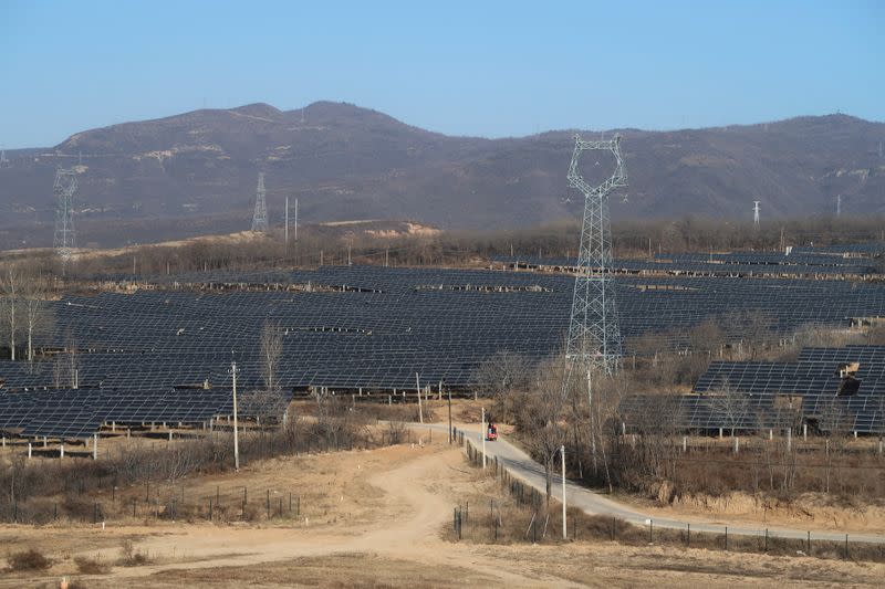 Solar power station is seen in Tongchuan, Shaanxi