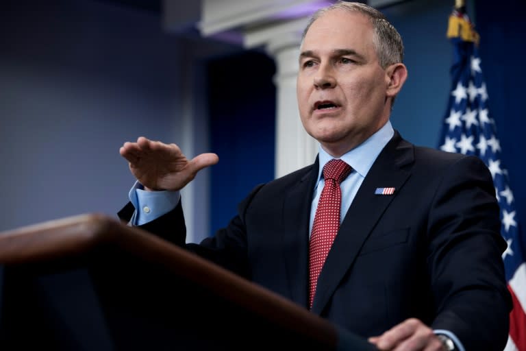 Donald Trump's top climate advisor Scott Pruitt went on the offensive to justify the Republican president's decision to abandon the Paris climate deal