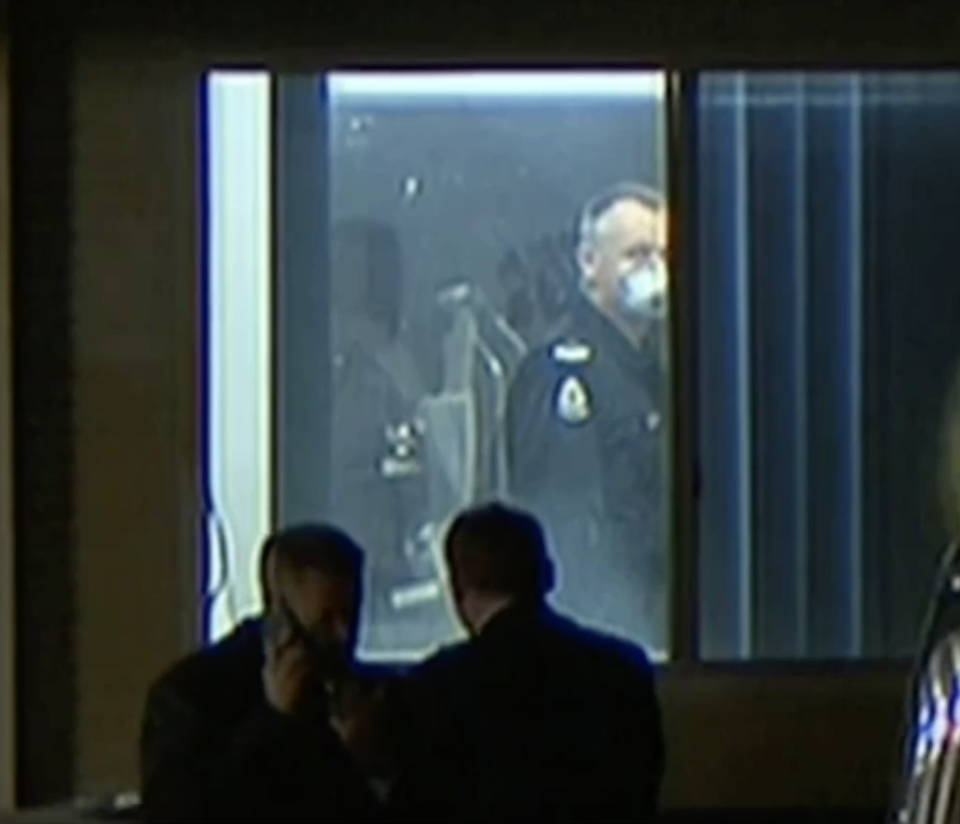 Forensic investigators were at the scene late Wednesday evening. Source: Nine News