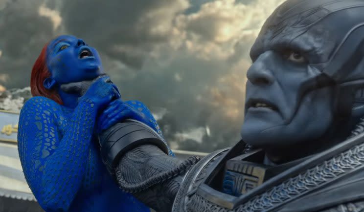 Jennifer Lawrence's 'final' bout as Mystique in X-Men: Apocalypse - Credit: 20th Century Fox