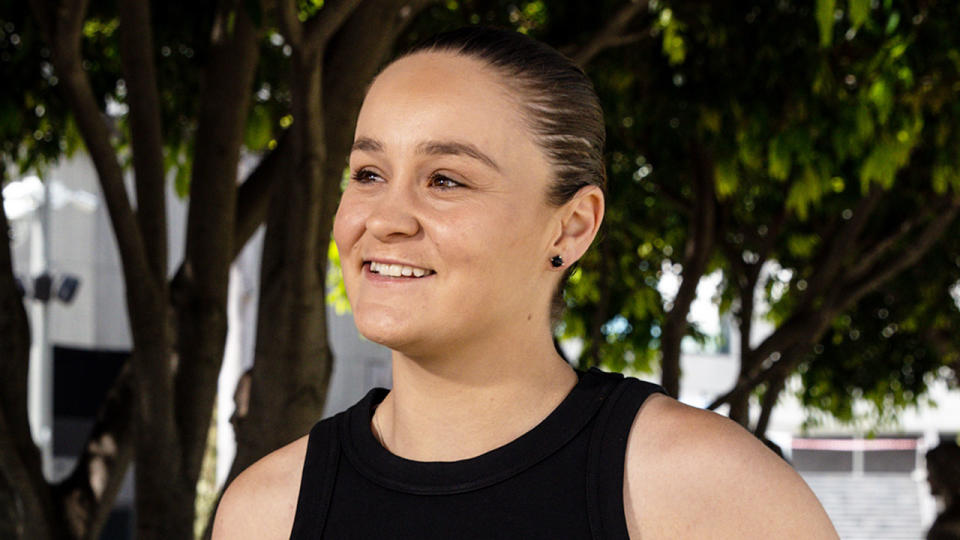 Seen here, Ash Barty promoting her new book at a Melbourne Park launch.