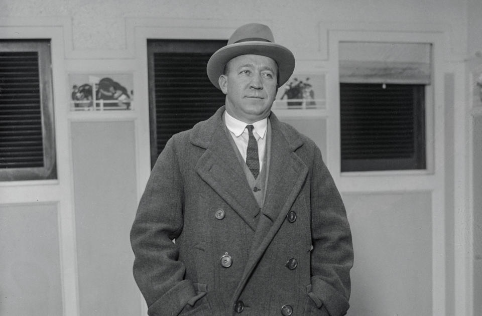 Football Knute Rockne led Notre Dame to three national championships and a 105-12-5 record through 1930. (Photo by Bettmann Archive/Getty Images)