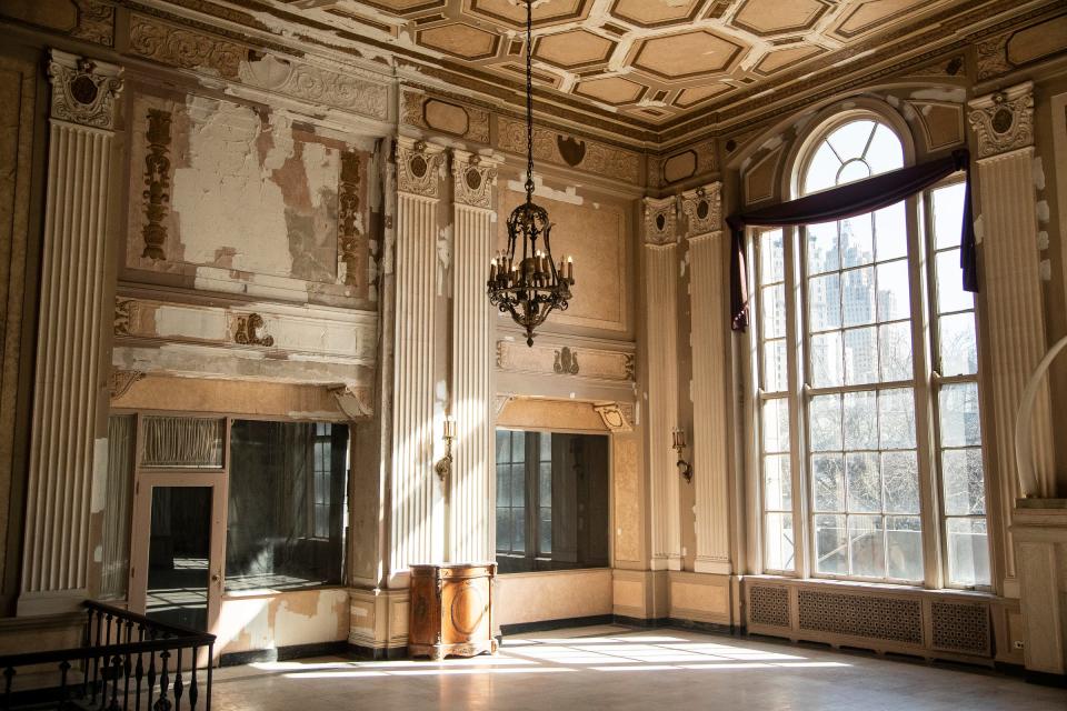 Inside of Leland Hotel on Bagley Avenue at Cass Avenue in downtown Detroit on Oct. 22, 2022.