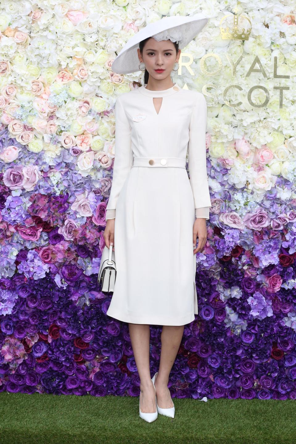 Chinese actress Yuxi Zhang attends Royal Ascot (Ana M Wiggins / SplashNews.com)