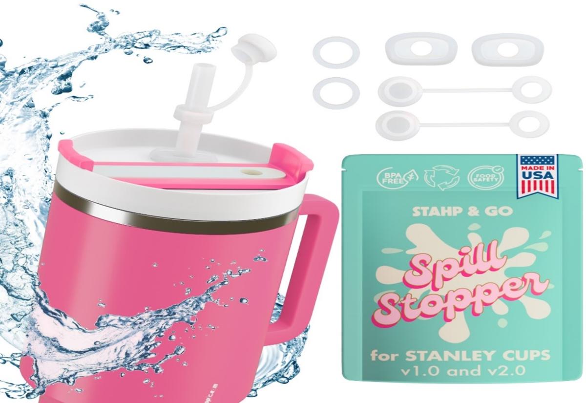 Just Dropped Spill-Proof Straw Toppers for Stanley Tumblers