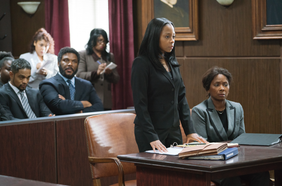 Lawyer Jasmine (Bresha Webb) was not exactly prepared to defend Grace (Crystal Fox). Tyler Perry's Rory is not impressed.