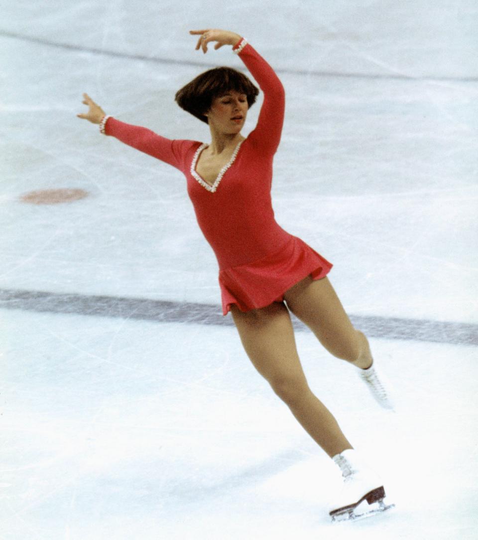 The American skater&nbsp;during the Winter Olympics skating competition in 1976 in Innsbruck, Austria. Hamill&nbsp;won the gold medal for the&nbsp;U.S. in the&nbsp;ladies singles figure skating event.