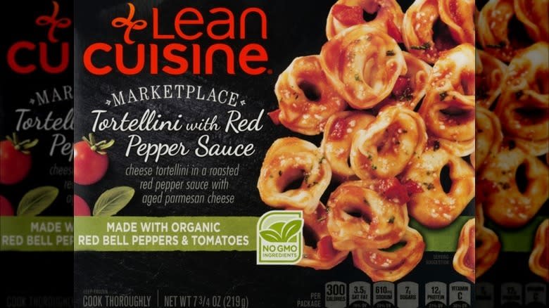 lean cuisine tortellini with pepper sauce packaging