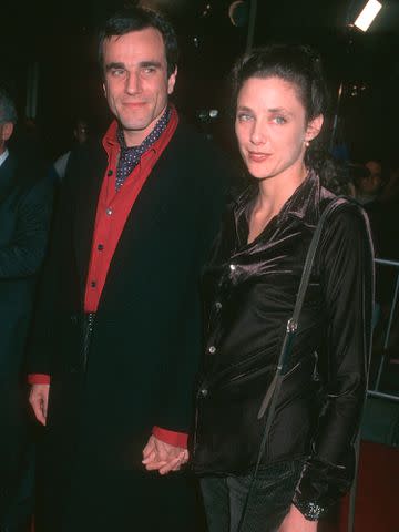 <p>Ron Galella, Ltd./Ron Galella Collection/Getty </p> Daniel Day-Lewis and Rebecca Miller attend 'The Crucible' Beverly Hills premiere on November 20, 1996.