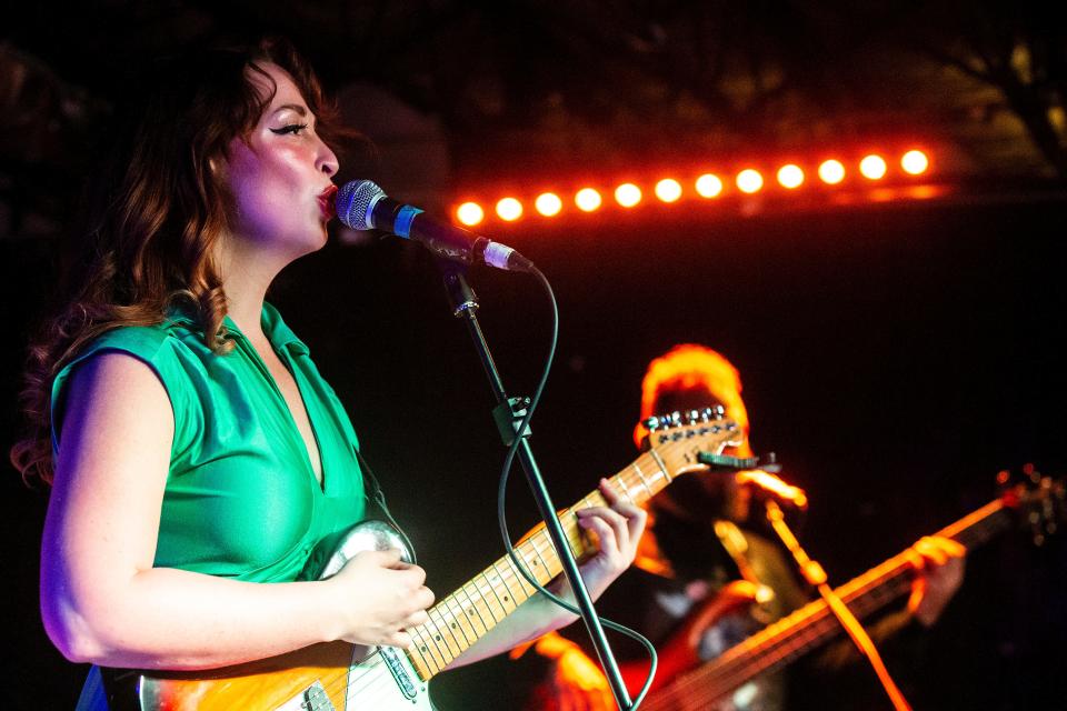 Elizabeth Moen performs during the "Wherever You Aren't" album release show, Saturday, Nov. 26, 2022, at Gabe's in Iowa City, Iowa.