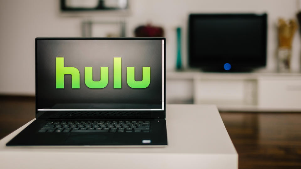 hulu logo on laptop