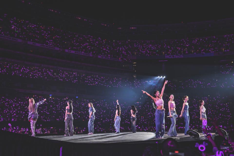 TWICE performs at MetLife Stadium in East Rutherford, NJ on July 6, 2023.