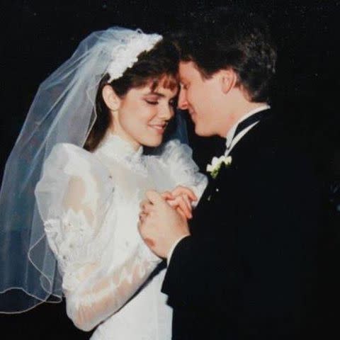 <p>Susan Walters Instagram</p> Susan Walters and Linden Ashby's Wedding in 1986
