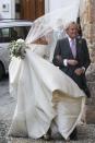 <p>When Lady Charlotte Wellesley (descendant of Queen Victoria and daughter of the Duke of Wellington) married in 2016, the wind caught her veil and lifted it sky high. She didn't seem too bothered, though, and laughed it off shortly after.</p>