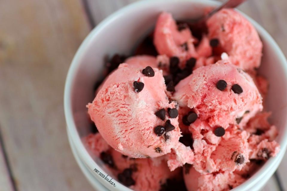 <p>pintsizedbaker.com</p><p>You don't need an ice cream maker to make this creamy watermelon treat! </p><p><strong>Get the recipe: <a href="http://www.pintsizedbaker.com/2014/06/salted-watermelon-ice-cream-no-churn.html" rel="nofollow noopener" target="_blank" data-ylk="slk:No-Churn Watermelon Ice Cream;elm:context_link;itc:0;sec:content-canvas" class="link ">No-Churn Watermelon Ice Cream</a></strong></p>