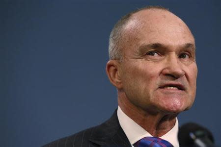 New York Police Department (NYPD) Commissioner Ray Kelly speaks during a news conference about a judge's ruling on "stop and frisk" at City Hall in New York August 12, 2013. REUTERS/Brendan McDermid