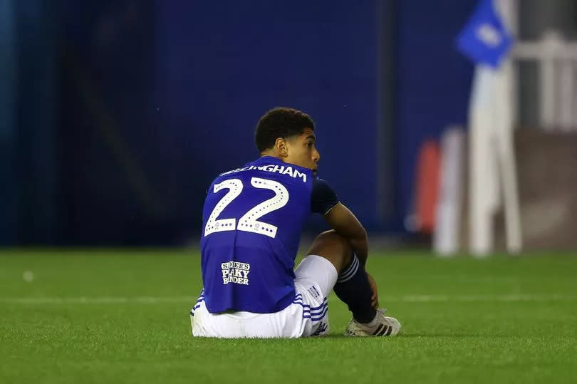 Jude Bellingham in his farewell appearance for Birmingham City