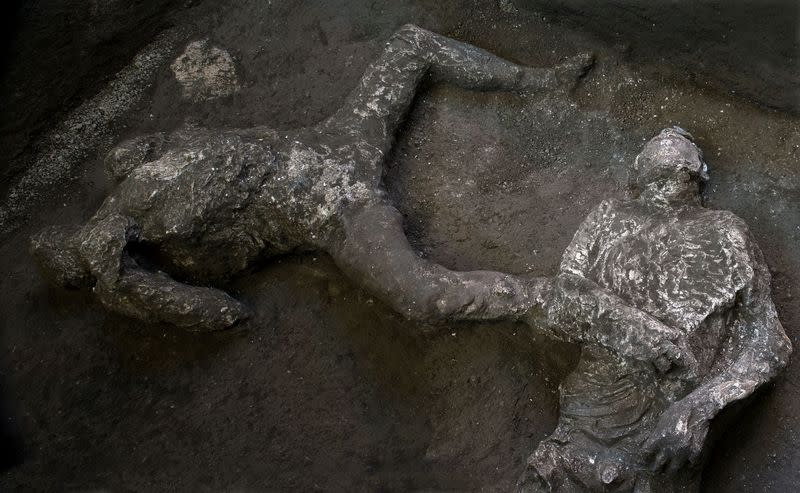 Remains of two men who died in the volcanic eruption that destroyed the ancient Roman city of Pompeii are discovered