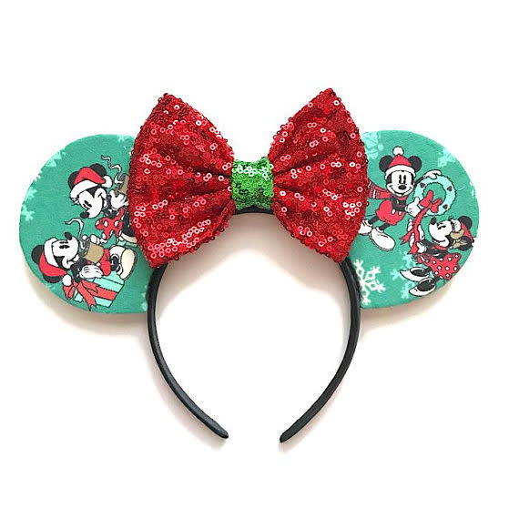 Picture of Christmas Minnie Mouse Ears Santa
