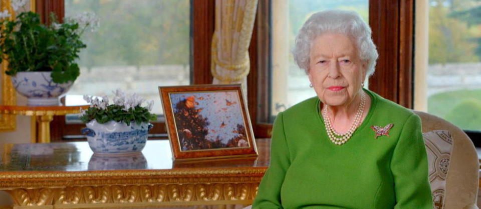 Elizabeth II le 1er novembre 2021.
