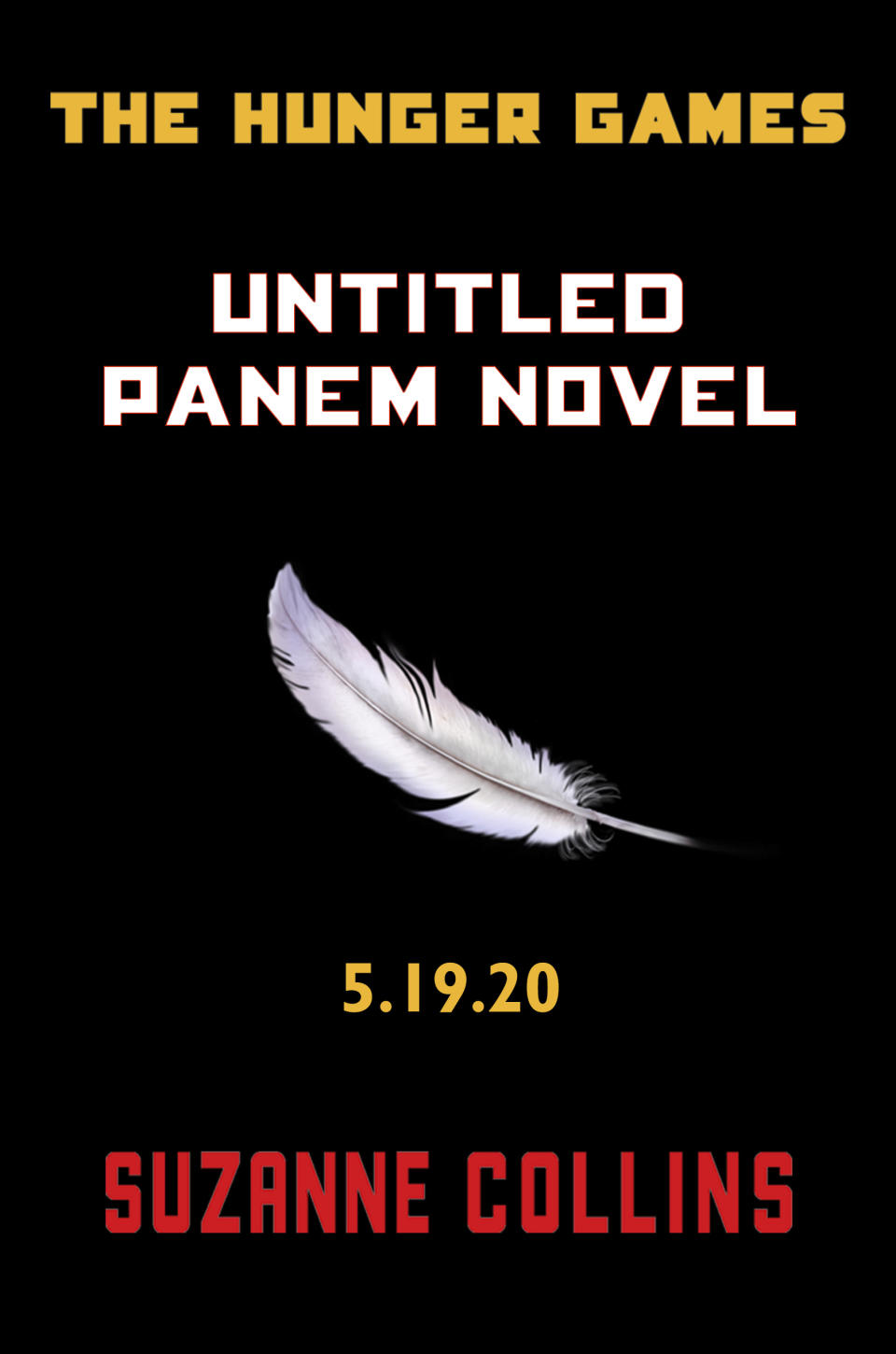 This image provided by Scholastic shows the cover of a new untitled "Hunger Games" novel by Suzanne Collins. The novel, set to be released May 19, 2020, is a prequel set 64 years before the beginning of her multimillion-selling trilogy. Collins said in a statement Monday, June 10, 2019, that she “wanted to explore the state of nature” as she set the narrative in the years following the “Dark Days” of Panem, the Dystopia where young people must fight and kill each other, on live television. (Scholastic via AP)