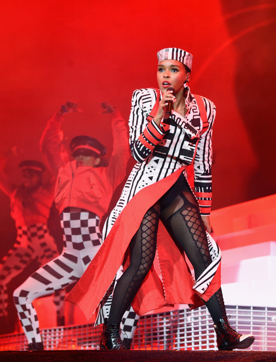 Best Coachella Fashion Looks |  Janelle Monáe performs at Coachella Stage during the 2019 Coachella Valley Music And Arts Festival on April 19, 2019 in Indio, California