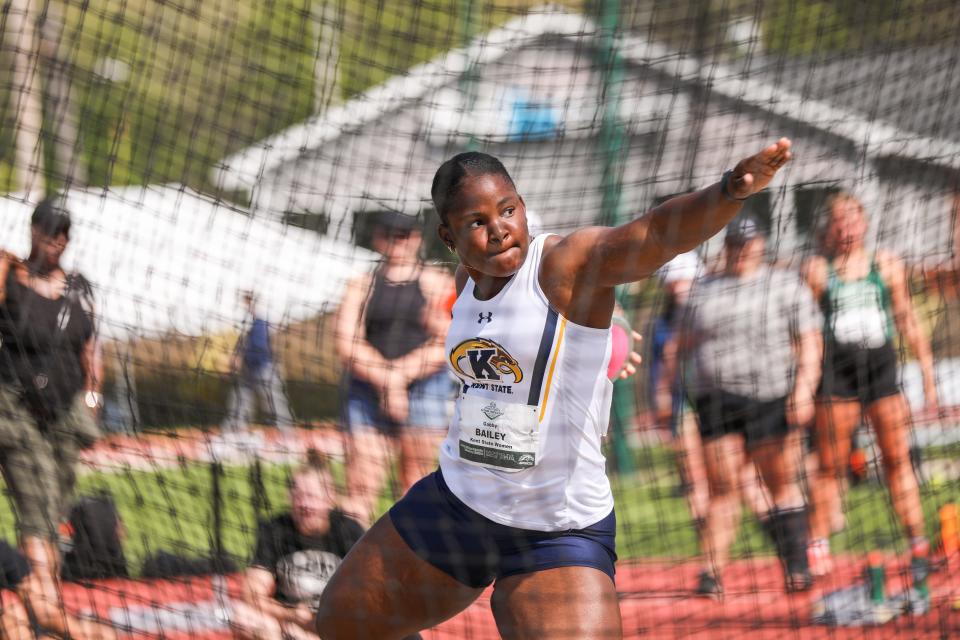 Gabby Bailey of Kent State will compete in the discus at the 2022 NCAA Outdoor Track and Field Championships on Saturday in Eugene, Ore.