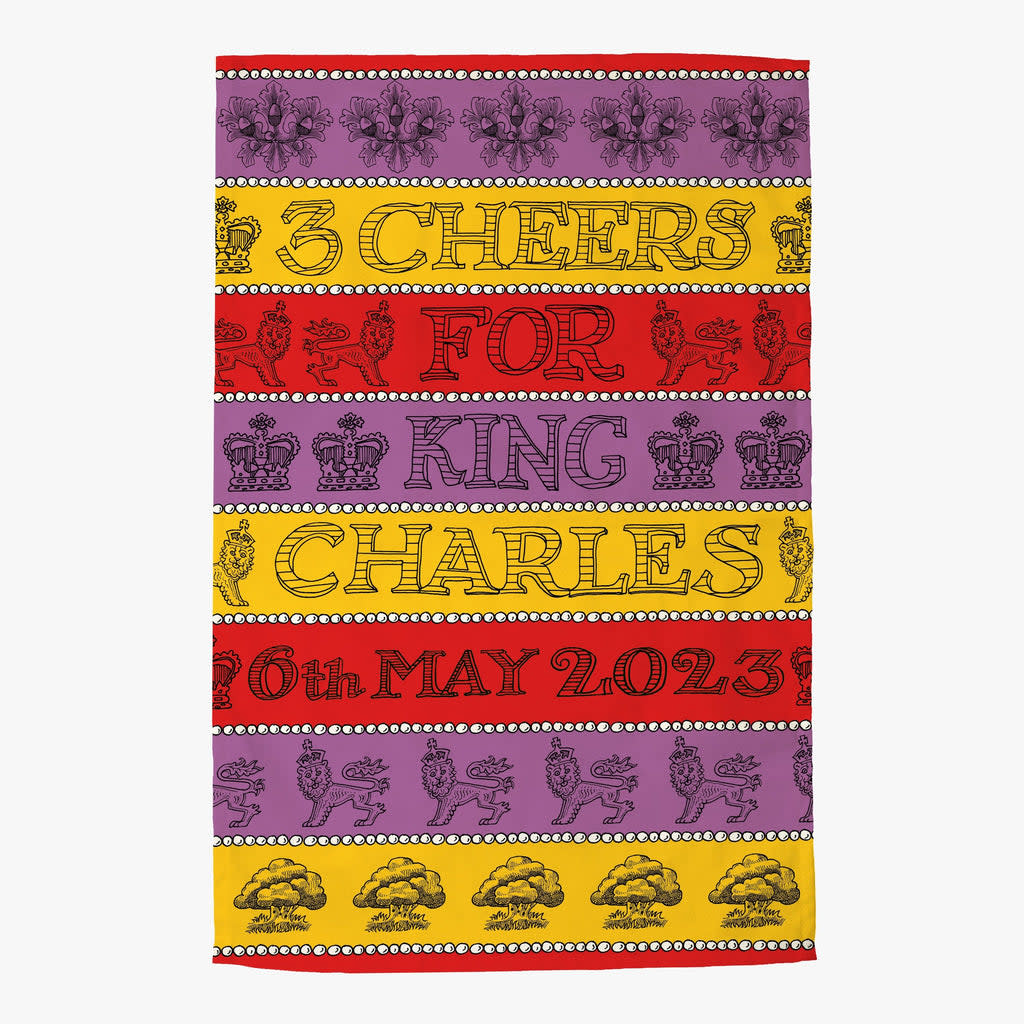 <p><a href="https://us.emmabridgewater.com/products/three-cheers-for-king-charles-tea-towel?nosto_source=cmp&nosto=318351249" rel="nofollow noopener" target="_blank" data-ylk="slk:Shop Now;elm:context_link;itc:0;sec:content-canvas" class="link rapid-noclick-resp">Shop Now</a></p><p>Three Cheers For King Charles Tea Towel</p><p>$27.00</p><p>emmabridgewater.com</p>